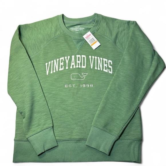 💚 🐳NWT- Vineyard Vines Cotton Terry Sweatshirt (Loden Frost, Size S) - Picture 3 of 8